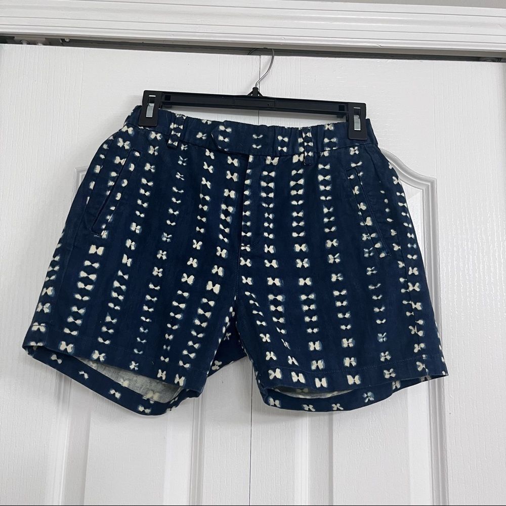 J. Crew womens batik print shorts blue 0